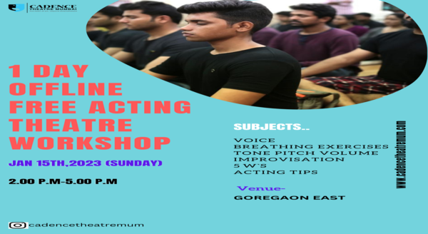 ONE DAY FREE OFFLINE ACTING/THEATRE WORKSHOP